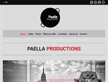 Tablet Screenshot of paellaproductions.com